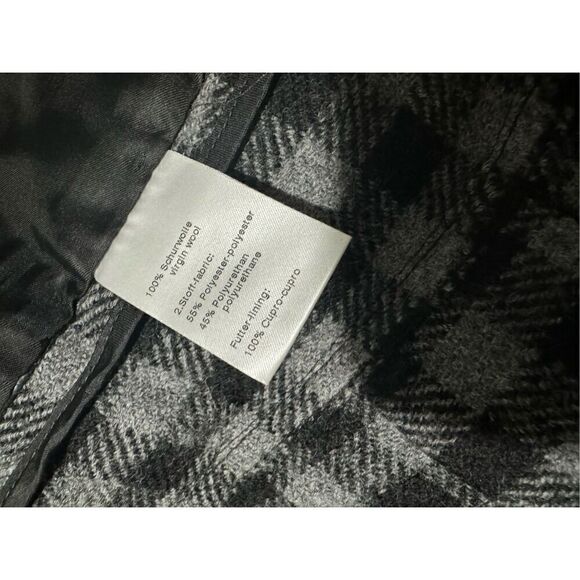 Akris punto Mixed tweed moto jacket gingham vegan leather 8 - Picture 6 of 15